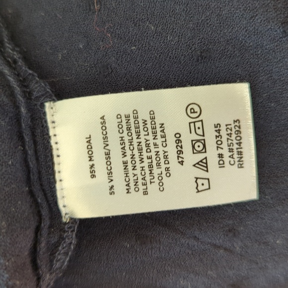 Navy blue Loft button down blouse - Picture 7 of 8